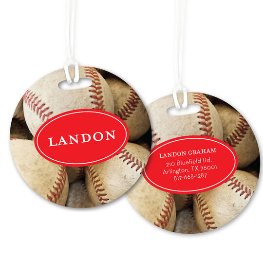 Baseball Luggage Tags